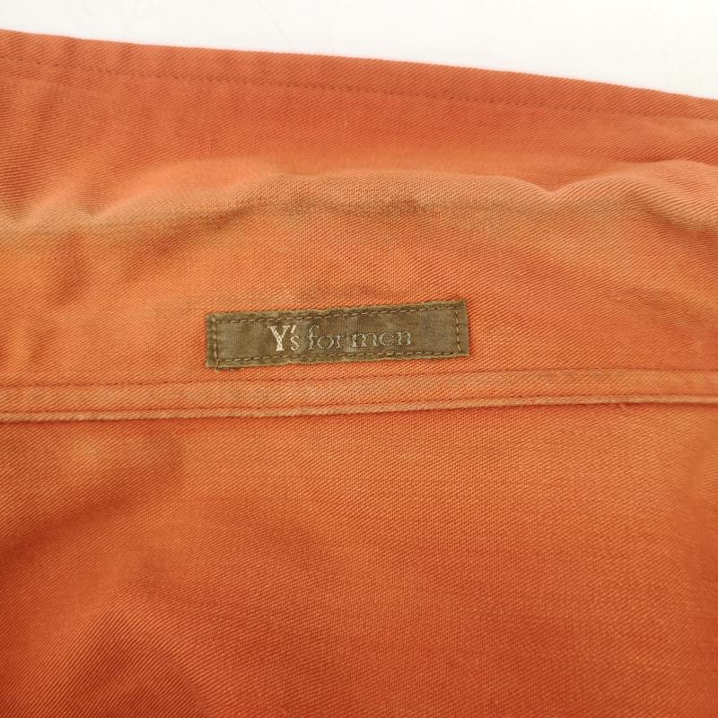 ワイズフォーメン Y s for men シャツ、ブラウス 長袖 ウール ナイロン 長袖 シャツ - 橙 / オレンジ / orange X 赤 / レッド / red メンズ USED 古着 中古 50150561