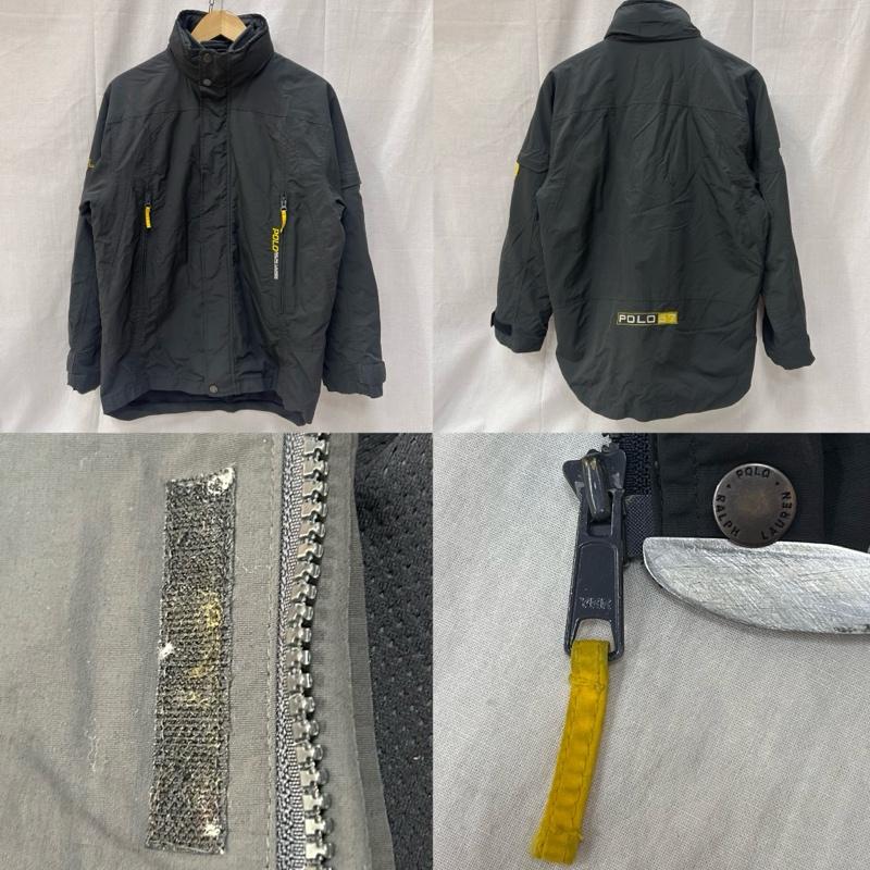 ポロラルフローレン POLO RALPH LAUREN ジャケット、上着 ジャンパー、ブルゾン 67 ナイロンジャケット フリースライナー付き フード付き ブラック 160cm 160cm 無地 X 刺繍 黒 / ブラック / black ボーイズ USED 古着 中古 50150573