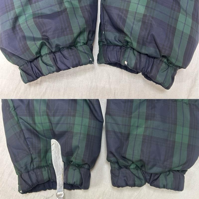 ポロラルフローレン POLO RALPH LAUREN ジャケット、上着 ダウンジャケット ブラックウォッチ タータンチェック フード付き ロゴ刺繍 グリーン 140cm 140cm チェック 黒 / ブラック / black X 緑 / グリーン / green ボーイズ USED 古着 中古 50150574