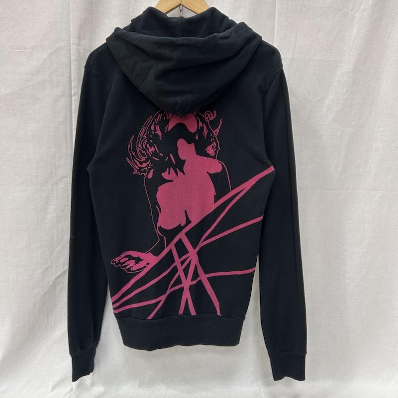 ヒステリックグラマー HYSTERIC GLAMOUR パーカー 長袖 ジップパーカー ヒスガール バックプリント ブラック Sサイズ 0214CF07 S プリント 黒 / ブラック / black レディース USED 古着 中古 50150579