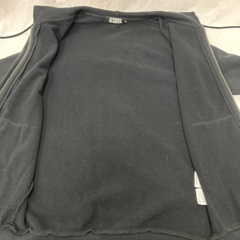ヒステリックグラマー HYSTERIC GLAMOUR パーカー 長袖 ジップパーカー ヒスガール バックプリント ブラック Sサイズ 0214CF07 S プリント 黒 / ブラック / black レディース USED 古着 中古 50150579