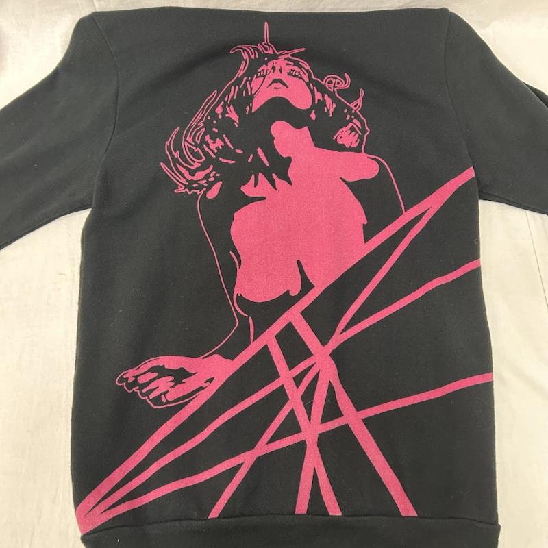 ヒステリックグラマー HYSTERIC GLAMOUR パーカー 長袖 ジップパーカー ヒスガール バックプリント ブラック Sサイズ 0214CF07 S プリント 黒 / ブラック / black レディース USED 古着 中古 50150579