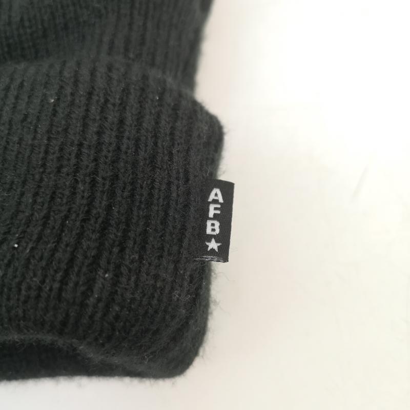 古着 USED 帽子 ニット帽 AFB ダブル レイヤー ビーニー ニット帽 - 黒 / ブラック / black メンズ USED 古着 中古 50150581