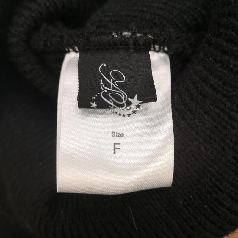 古着 USED 帽子 ニット帽 AFB ダブル レイヤー ビーニー ニット帽 - 黒 / ブラック / black メンズ USED 古着 中古 50150581