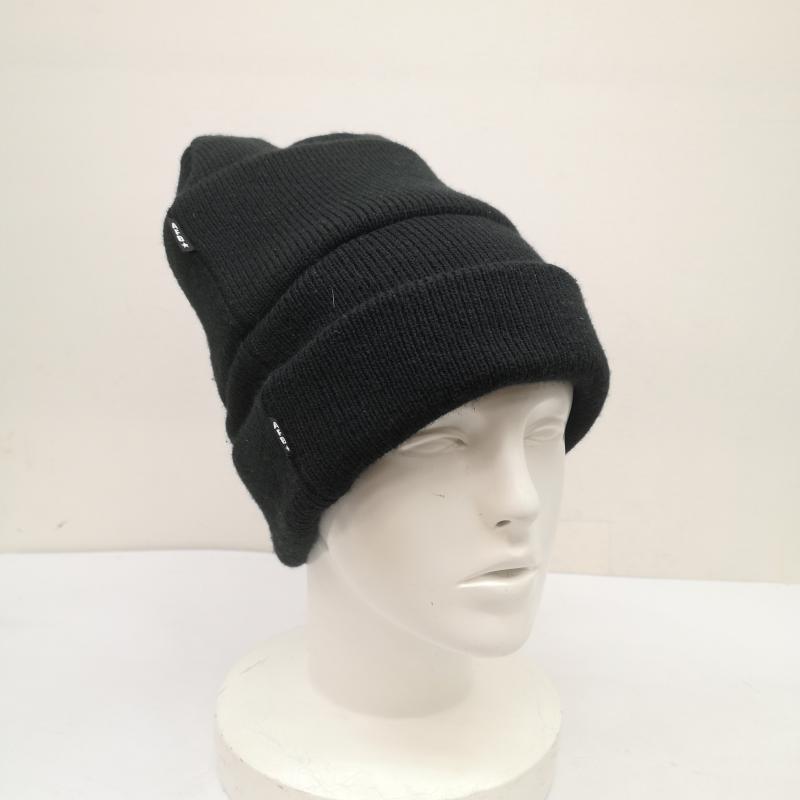 古着 USED 帽子 ニット帽 AFB ダブル レイヤー ビーニー ニット帽 - 黒 / ブラック / black メンズ USED 古着 中古 50150581