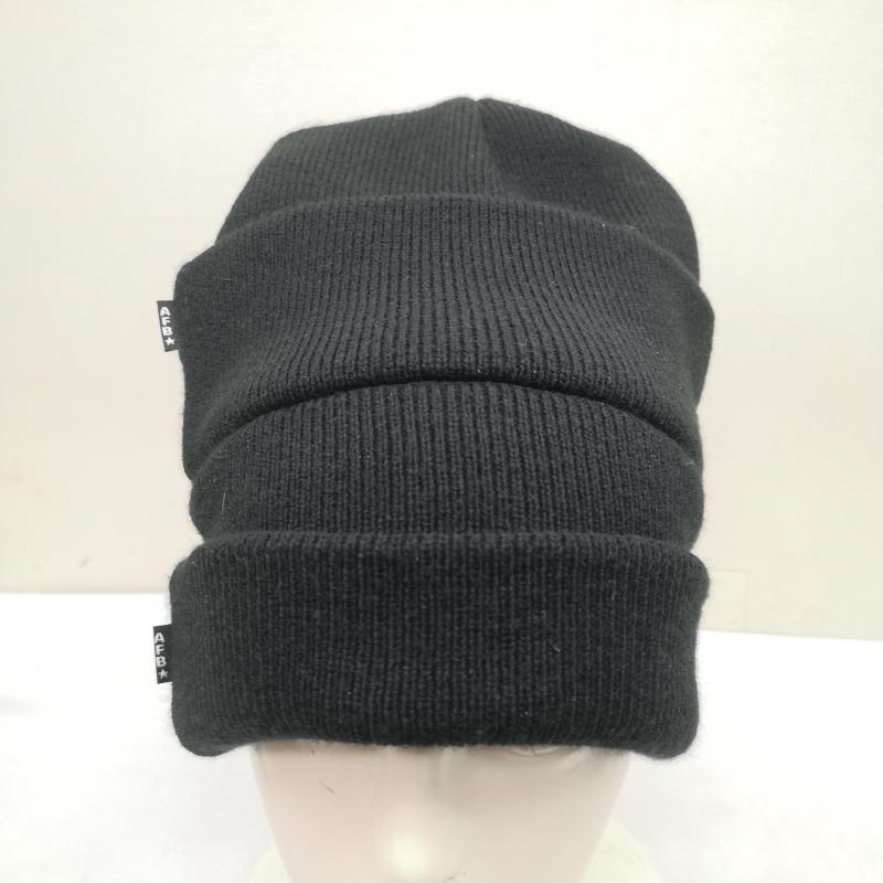 古着 USED 帽子 ニット帽 AFB ダブル レイヤー ビーニー ニット帽 - 黒 / ブラック / black メンズ USED 古着 中古 50150581