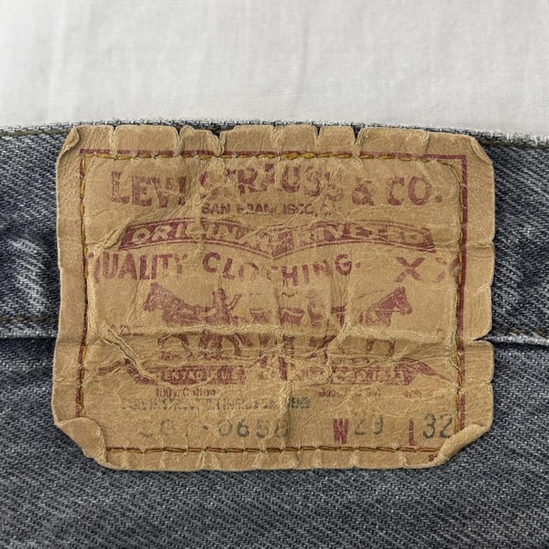 リーバイス Levi s パンツ デニム、ジーンズ USA製 80s 86年製 501 ボタン裏653 W29L32 グレー ボタンフライ - 灰 / グレー / gray メンズ USED 古着 中古 50150591