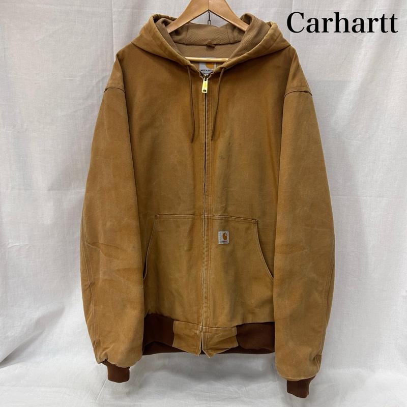 カーハート Carhartt ジャケット、上着 ジャンパー、ブルゾン USA製 アクティブジャケット ブラウン XLサイズ J131BRN XL 無地 X ワンポイント 茶 / ブラウン / brown メンズ USED 古着 中古 50150592