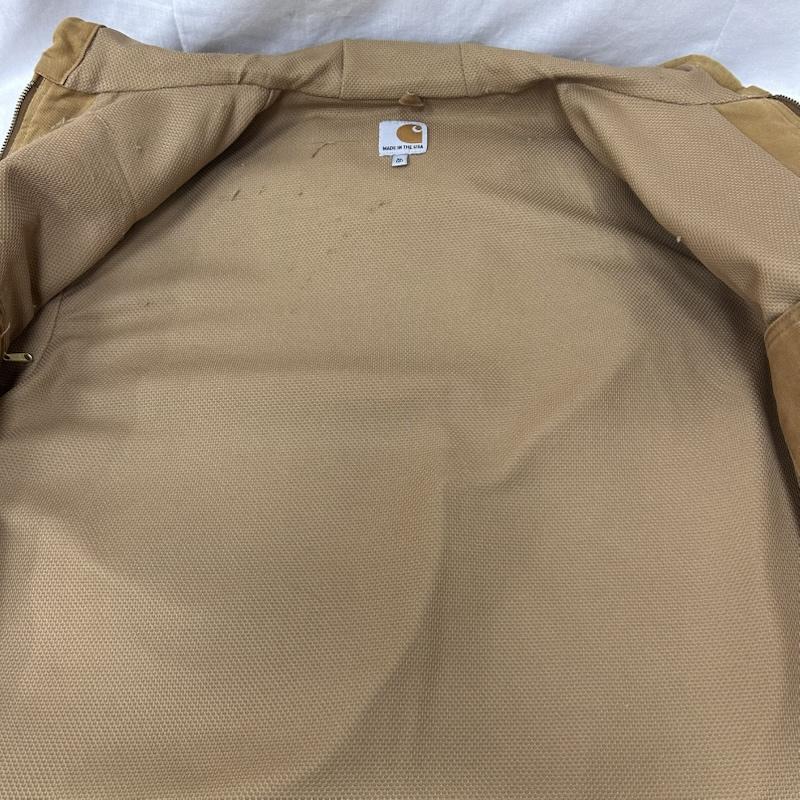 カーハート Carhartt ジャケット、上着 ジャンパー、ブルゾン USA製 アクティブジャケット ブラウン XLサイズ J131BRN XL 無地 X ワンポイント 茶 / ブラウン / brown メンズ USED 古着 中古 50150592