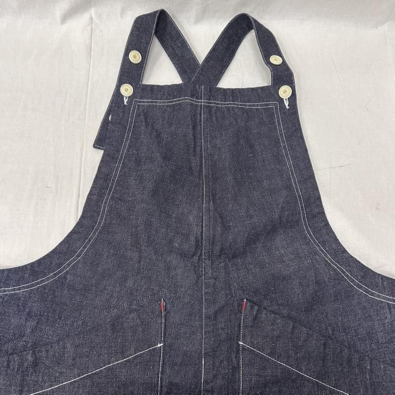 カイセイドウ 快晴堂 サロペット・オーバーオール サロペット、オーバーオール Heritage&Craft ワークポケット サロンペットパンツ デニム インディゴ 裏地水玉 サイズ2 2 無地 インディゴ / インディゴ / Indigo レディース USED 古着 中古 50150603