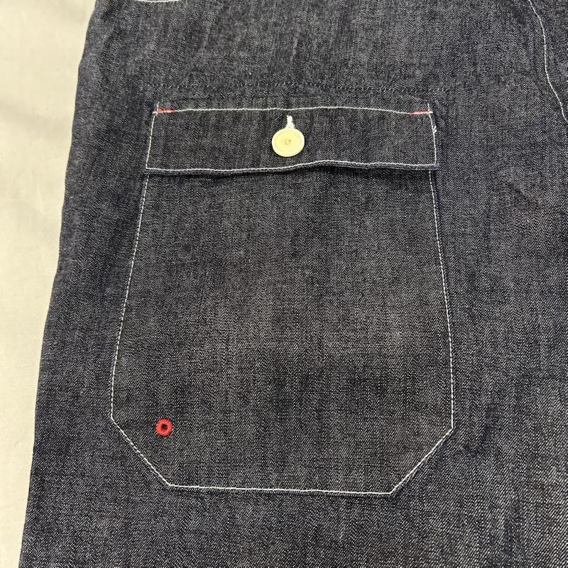 カイセイドウ 快晴堂 サロペット・オーバーオール サロペット、オーバーオール Heritage&Craft ワークポケット サロンペットパンツ デニム インディゴ 裏地水玉 サイズ2 2 無地 インディゴ / インディゴ / Indigo レディース USED 古着 中古 50150603