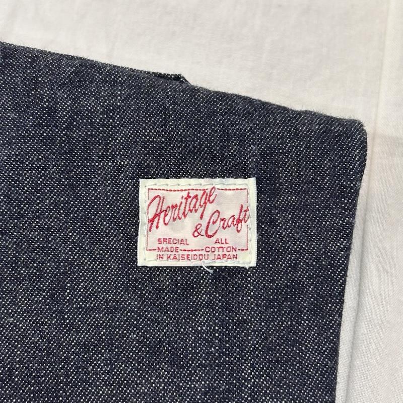 カイセイドウ 快晴堂 サロペット・オーバーオール サロペット、オーバーオール Heritage&Craft ワークポケット サロンペットパンツ デニム インディゴ 裏地水玉 サイズ2 2 無地 インディゴ / インディゴ / Indigo レディース USED 古着 中古 50150603