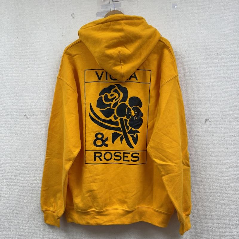 古着 USED パーカー 長袖 裏毛 ロゴ フーディー VIOLA&ROSES L 橙 / オレンジ / orange メンズ USED 古着 中古 50150635