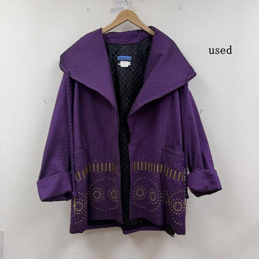 古着 USED コート コート一般 キルティング オーバー コート フード スタッズ 40 紫 / パープル / purple レディース USED 古着 中古 50150669