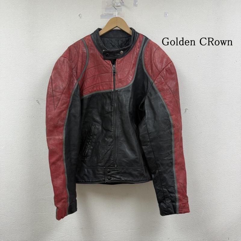 古着 USED ジャケット、上着 レザージャケット ビンテージ ライダース レザー ジャケット 本革 革ジャン バイカー 黒 / ブラック / black X 赤 / レッド / red メンズ USED 古着 中古 50150670