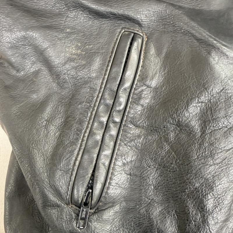 古着 USED ジャケット、上着 レザージャケット ビンテージ ライダース レザー ジャケット 本革 革ジャン バイカー 黒 / ブラック / black X 赤 / レッド / red メンズ USED 古着 中古 50150670