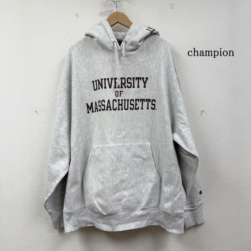 チャンピオン Champion パーカー 長袖 00s UNIVERSITY OF MASSACHUSETTS リバースウィーブ フーディ XL 灰 / グレー / gray メンズ USED 古着 中古 50150681
