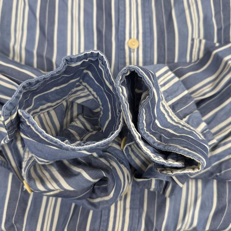 ポロバイラルフローレン Polo by RALPH LAUREN シャツ、ブラウス 長袖 ストライプシャツ長袖 シャツ XL 青 / ブルー / blue X 白 / ホワイト / white メンズ USED 古着 中古 50150685