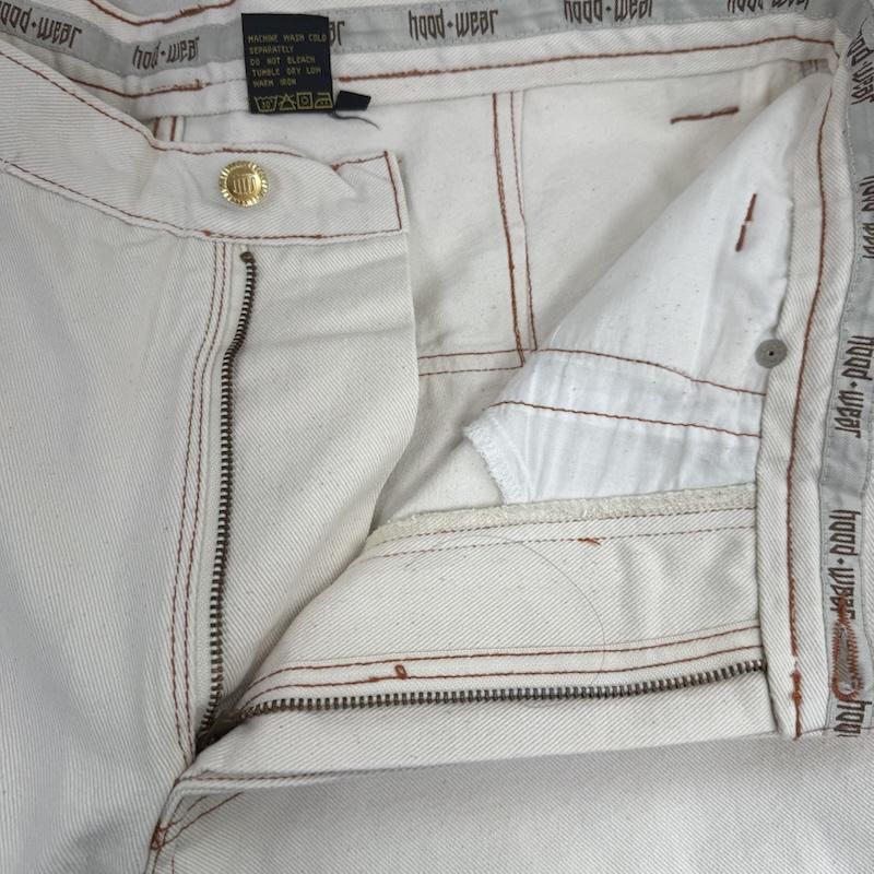 古着 USED パンツ デニム、ジーンズ hood wear デニム パンツ バギー オーバーサイズ ストリート 38インチ 白 / ホワイト / white メンズ USED 古着 中古 50150690