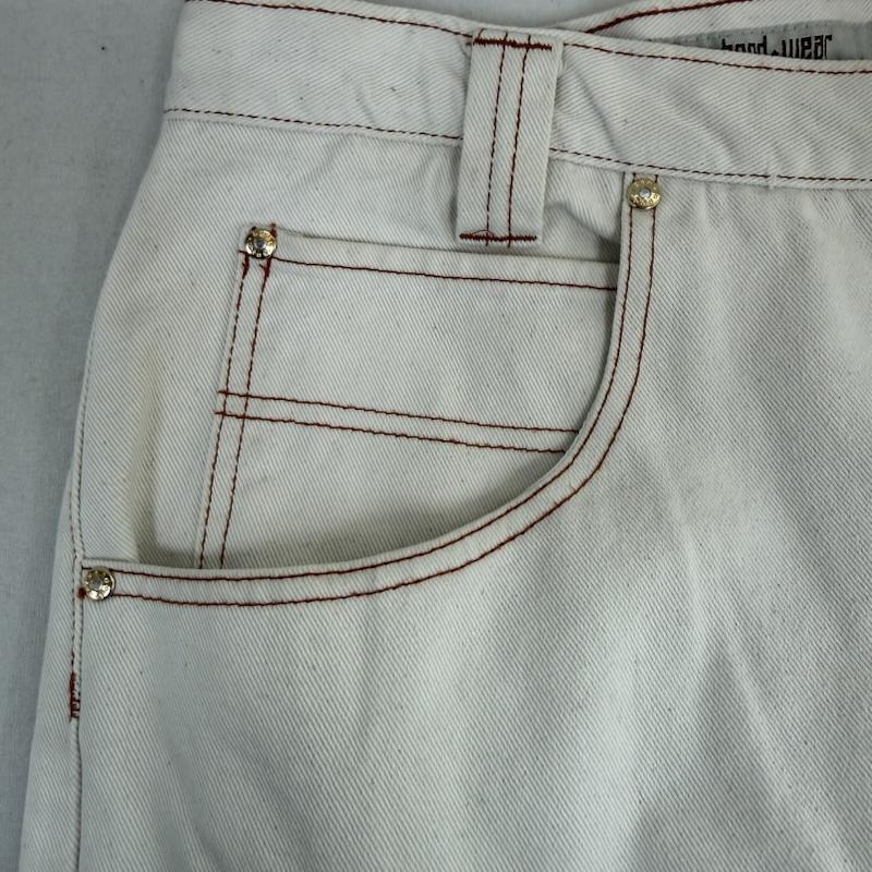 古着 USED パンツ デニム、ジーンズ hood wear デニム パンツ バギー オーバーサイズ ストリート 38インチ 白 / ホワイト / white メンズ USED 古着 中古 50150690