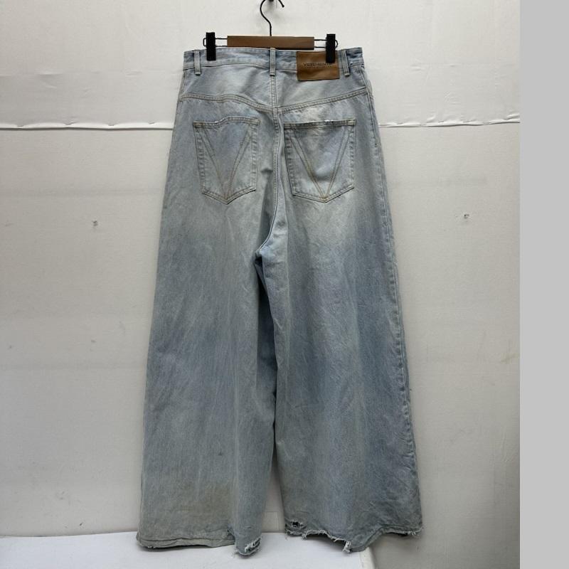 ヴェトモン VETEMENTS パンツ デニム、ジーンズ 24SS BIG SHAPE DENIM PANTS ビッグ シェイプ ワイド デニム パンツ UE64PA130N 32インチ インディゴ / インディゴ / Indigo メンズ USED 古着 中古 50150699