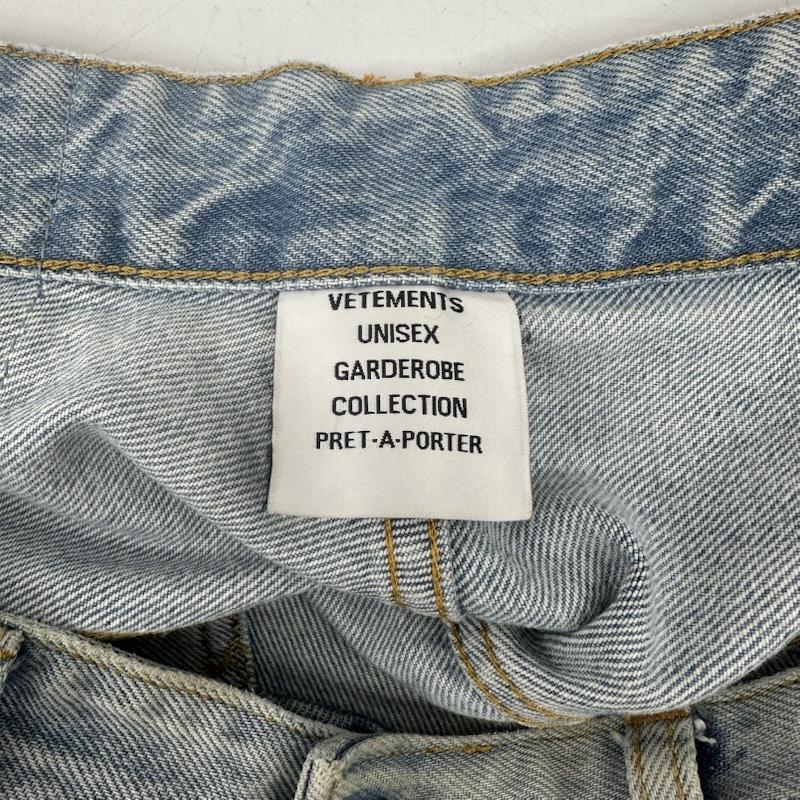 ヴェトモン VETEMENTS パンツ デニム、ジーンズ 24SS BIG SHAPE DENIM PANTS ビッグ シェイプ ワイド デニム パンツ UE64PA130N 32インチ インディゴ / インディゴ / Indigo メンズ USED 古着 中古 50150699
