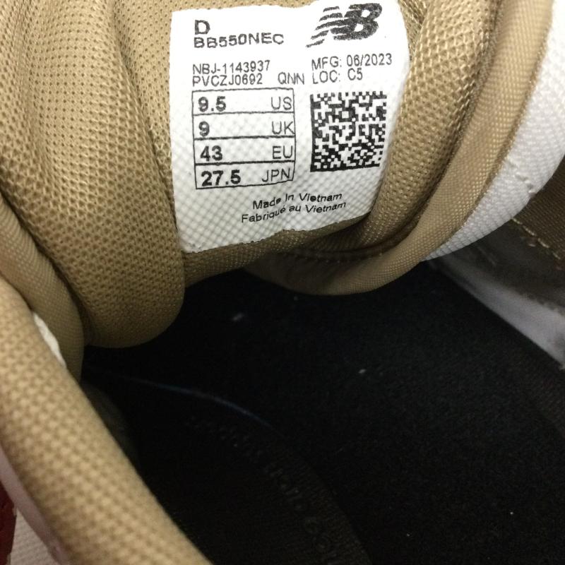 ニューバランス New Balance スニーカー スニーカー New Balance ニューバランス スニーカー BB550NEC WHITE BEIGE 27.5cm 白 / ホワイト / white X ベージュ / ベージュ / beige メンズ USED 古着 中古 50150700