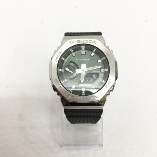 ジーショック G-SHOCK 腕時計 アナログ（クォーツ式） Gショック 腕時計 CASIO 時計 CASIO 2100 シリーズ G-shock ブラック  ソーラー CASIO-GBM-2100 - 黒 / ブラック / black X 緑 / グリーン / green メンズ USED 古着 中古 50150703