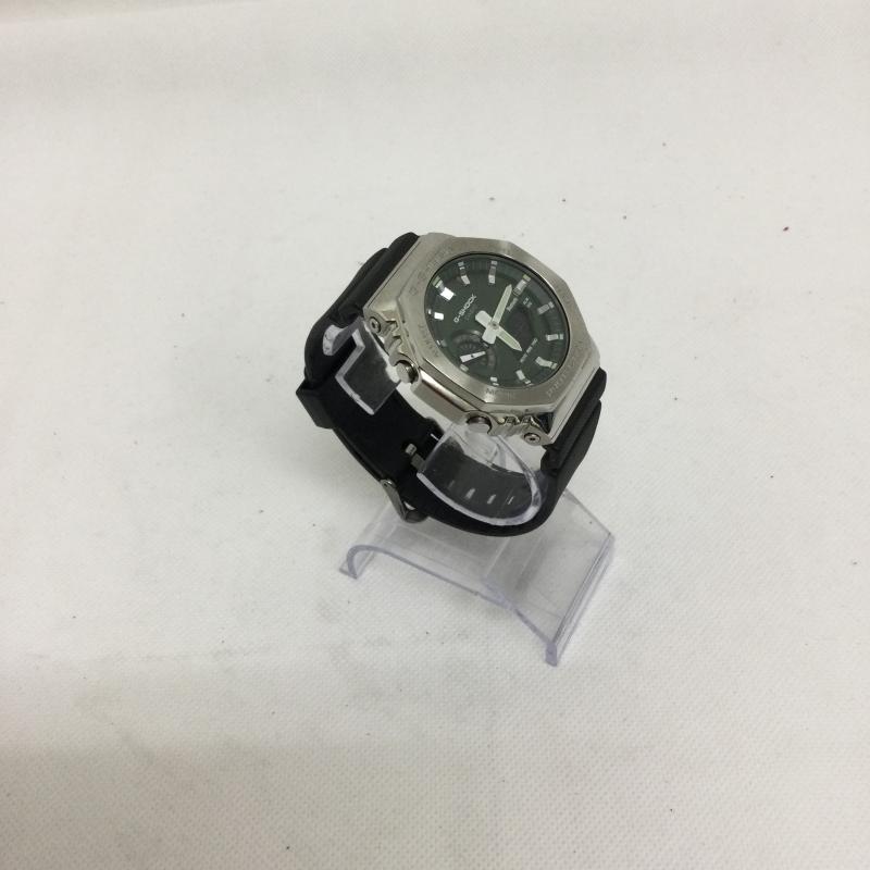 ジーショック G-SHOCK 腕時計 アナログ（クォーツ式） Gショック 腕時計 CASIO 時計 CASIO 2100 シリーズ G-shock ブラック  ソーラー CASIO-GBM-2100 - 黒 / ブラック / black X 緑 / グリーン / green メンズ USED 古着 中古 50150703