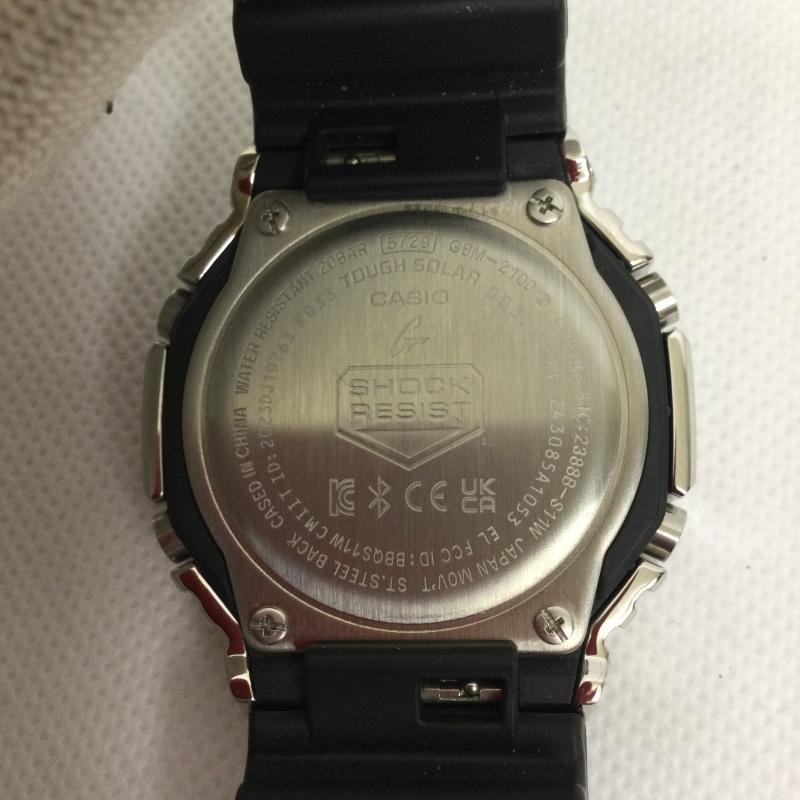 ジーショック G-SHOCK 腕時計 アナログ（クォーツ式） Gショック 腕時計 CASIO 時計 CASIO 2100 シリーズ G-shock ブラック  ソーラー CASIO-GBM-2100 - 黒 / ブラック / black X 緑 / グリーン / green メンズ USED 古着 中古 50150703