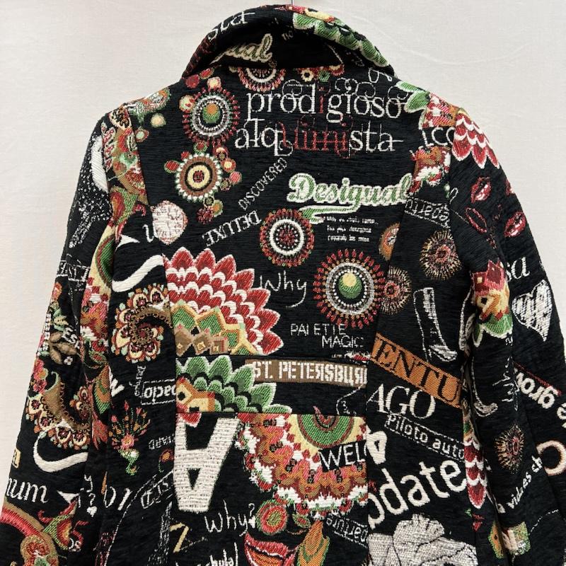 デシグアル Desigual コート コート一般 総柄 ジャガード織 コート 46E2033 38 メンズ USED 古着 中古 50150706