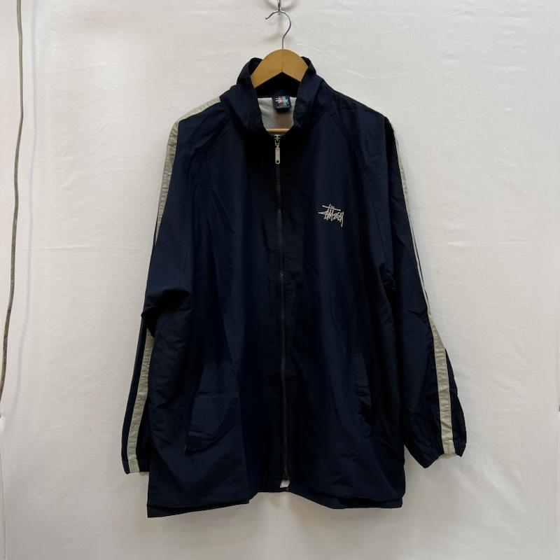 ステューシー STUSSY ジャケット、上着 ジャンパー、ブルゾン 90s USA製 紺タグ トラックジャケット オールド ビンテージ L 紺 / ネイビー / navy メンズ USED 古着 中古 50150707