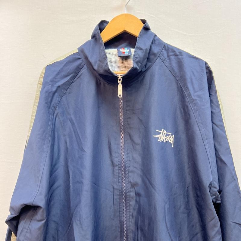 ステューシー STUSSY ジャケット、上着 ジャンパー、ブルゾン 90s USA製 紺タグ トラックジャケット オールド ビンテージ L 紺 / ネイビー / navy メンズ USED 古着 中古 50150707