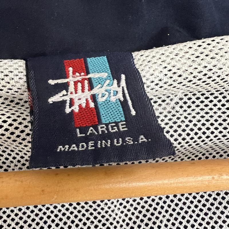 ステューシー STUSSY ジャケット、上着 ジャンパー、ブルゾン 90s USA製 紺タグ トラックジャケット オールド ビンテージ L 紺 / ネイビー / navy メンズ USED 古着 中古 50150707