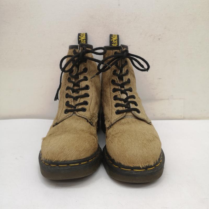 ドクターマーチン Dr.Martens ブーツ 一般 8ホール ハラコ レースアップ ブーツ イングランド製 UK：4 ベージュ / ベージュ / beige レディース USED 古着 中古 50150746