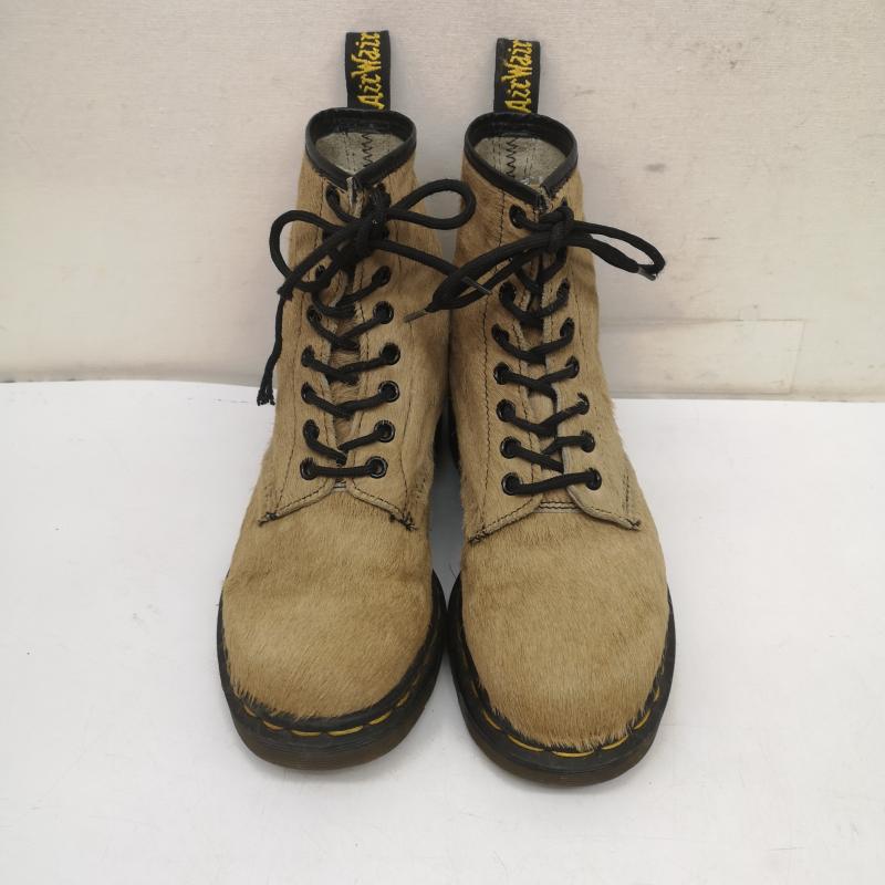 ドクターマーチン Dr.Martens ブーツ 一般 8ホール ハラコ レースアップ ブーツ イングランド製 UK：4 ベージュ / ベージュ / beige レディース USED 古着 中古 50150746