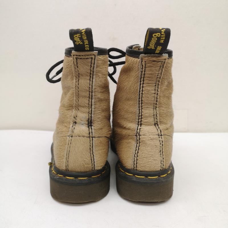 ドクターマーチン Dr.Martens ブーツ 一般 8ホール ハラコ レースアップ ブーツ イングランド製 UK：4 ベージュ / ベージュ / beige レディース USED 古着 中古 50150746