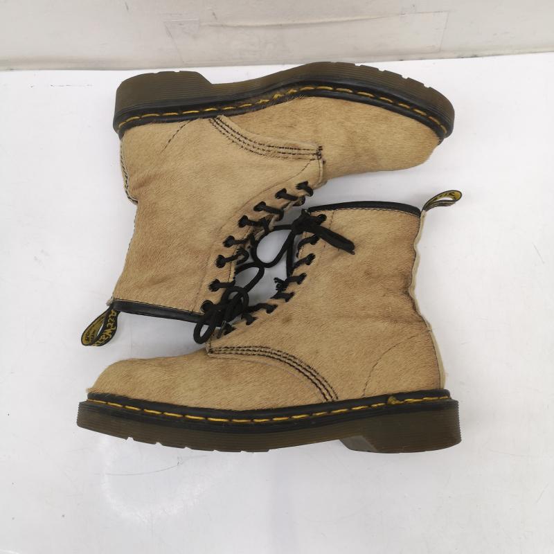 ドクターマーチン Dr.Martens ブーツ 一般 8ホール ハラコ レースアップ ブーツ イングランド製 UK：4 ベージュ / ベージュ / beige レディース USED 古着 中古 50150746