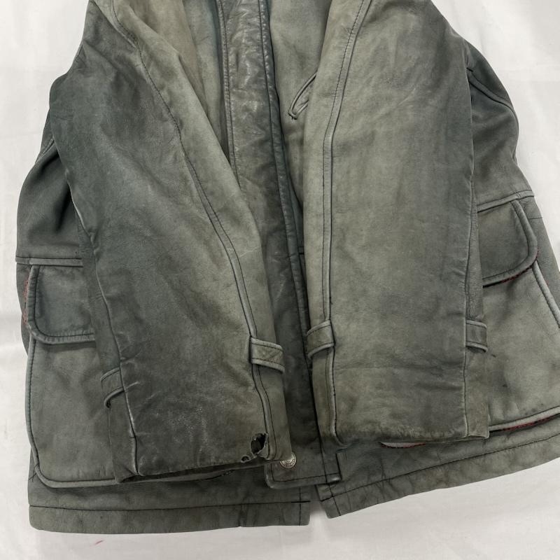 ショット Shott ジャケット、上着 レザージャケット レザー ジャケット USA製 ヴィンテージ 裏地 ウール チェック カーコート 雰囲気抜群 38 灰 / グレー / gray メンズ USED 古着 中古 50150750