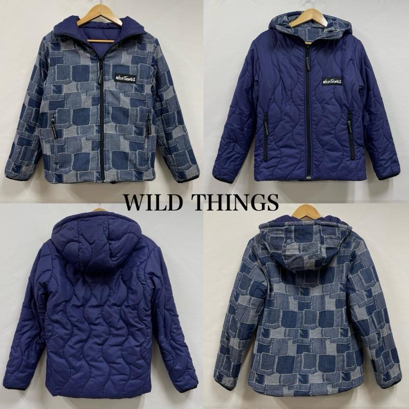 ワイルドシングス WILD THINGS ジャケット、上着 ジャンパー、ブルゾン BEAVER 別注 リバーシブル プリマロフト ジャケット デニム パッチワーク 中綿 XS インディゴ / インディゴ / Indigo X 紺 / ネイビー / navy メンズ USED 古着 中古 50150753