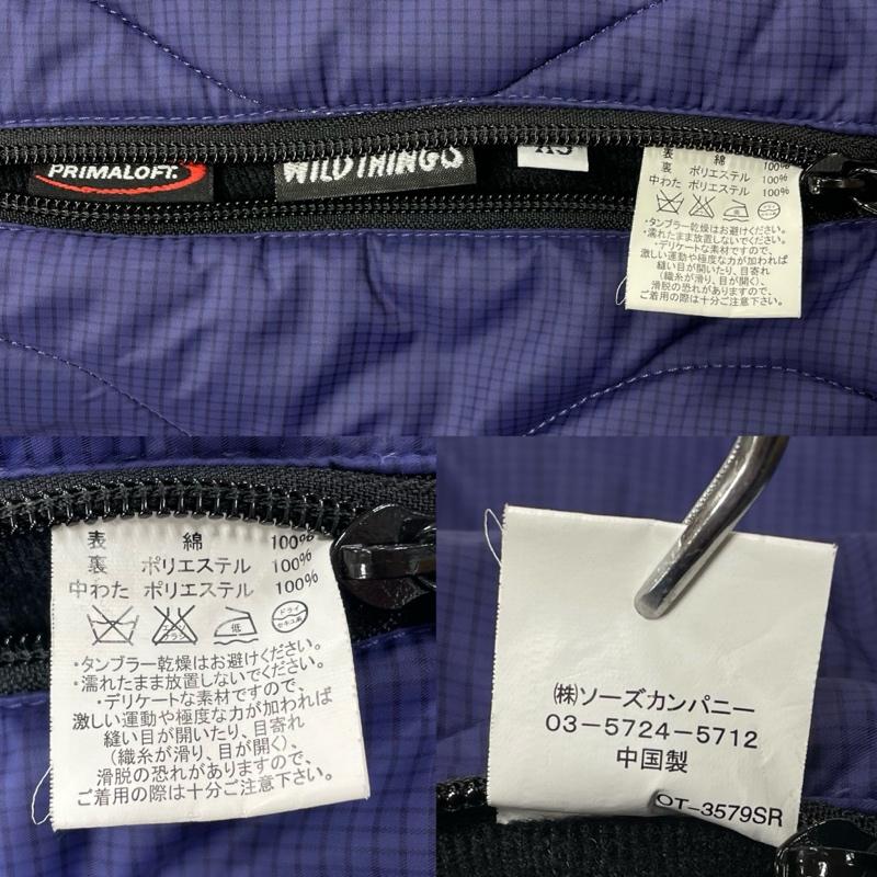 ワイルドシングス WILD THINGS ジャケット、上着 ジャンパー、ブルゾン BEAVER 別注 リバーシブル プリマロフト ジャケット デニム パッチワーク 中綿 XS インディゴ / インディゴ / Indigo X 紺 / ネイビー / navy メンズ USED 古着 中古 50150753