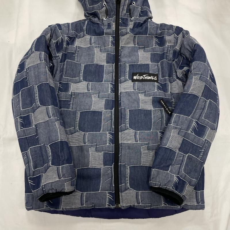 ワイルドシングス WILD THINGS ジャケット、上着 ジャンパー、ブルゾン BEAVER 別注 リバーシブル プリマロフト ジャケット デニム パッチワーク 中綿 XS インディゴ / インディゴ / Indigo X 紺 / ネイビー / navy メンズ USED 古着 中古 50150753