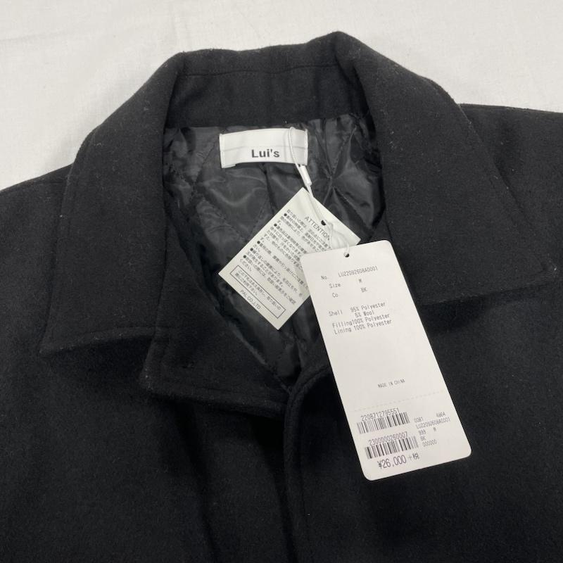 ルイス Lui s コート コート一般 ステンカラー ロング コート 無地 M 無地 黒 / ブラック / black メンズ USED 古着 中古 50150754