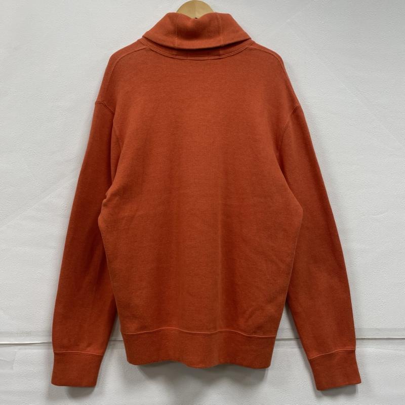 ポロバイラルフローレン Polo by RALPH LAUREN トレーナー 長袖 ショールカラー スウェット トレーナー ポニー刺繡 L 無地 X ワンポイント X ロゴ、文字 X 刺繍 橙 / オレンジ / orange X 緑 / グリーン / green メンズ USED 古着 中古 50150757