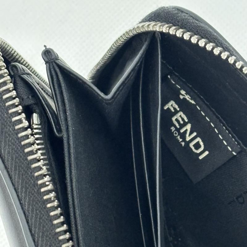 フェンディ FENDI 財布 長財布 バグズアイ モンスター ラウンドファスナー ロングウォレット 長財布 - 黒 / ブラック / black レディース USED 古着 中古 50150765