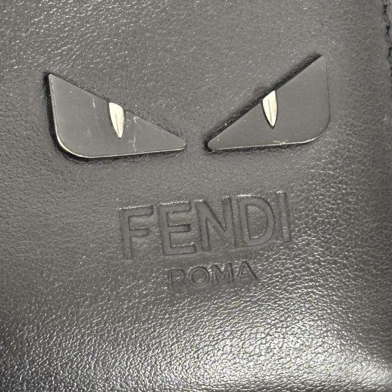 フェンディ FENDI 財布 長財布 バグズアイ モンスター ラウンドファスナー ロングウォレット 長財布 - 黒 / ブラック / black レディース USED 古着 中古 50150765