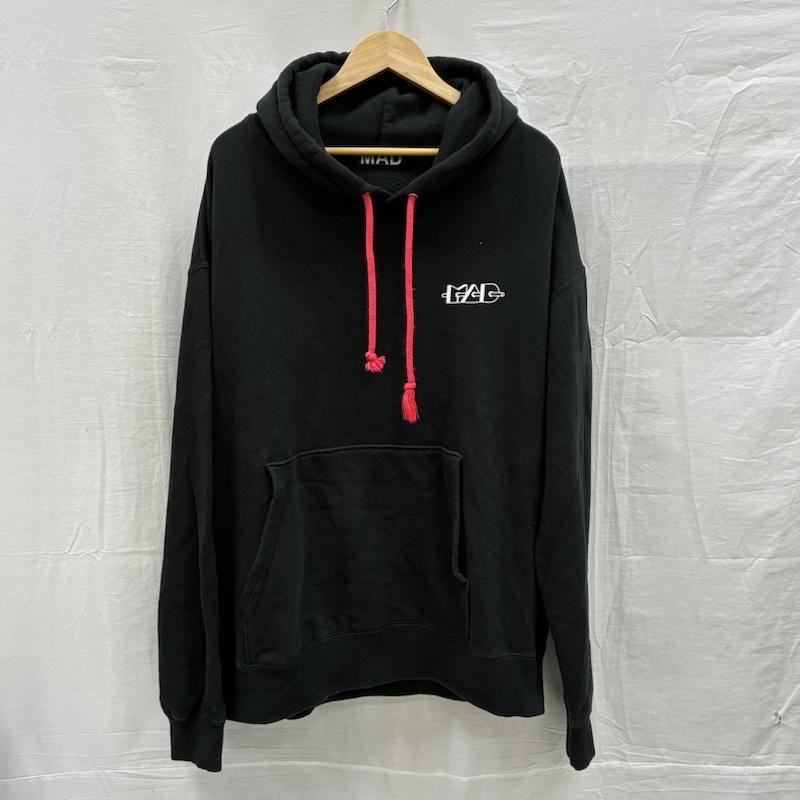 アンダーカバー UNDERCOVER パーカー 長袖 MAD × ICHASU グリムリーパー プリント プルオーバー スウェット パーカー フーディー XXL ロゴ、文字 X プリント 黒 / ブラック / black メンズ USED 古着 中古 50150766