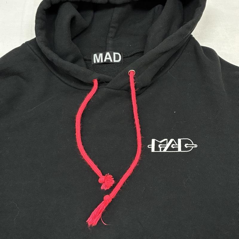 アンダーカバー UNDERCOVER パーカー 長袖 MAD × ICHASU グリムリーパー プリント プルオーバー スウェット パーカー フーディー XXL ロゴ、文字 X プリント 黒 / ブラック / black メンズ USED 古着 中古 50150766