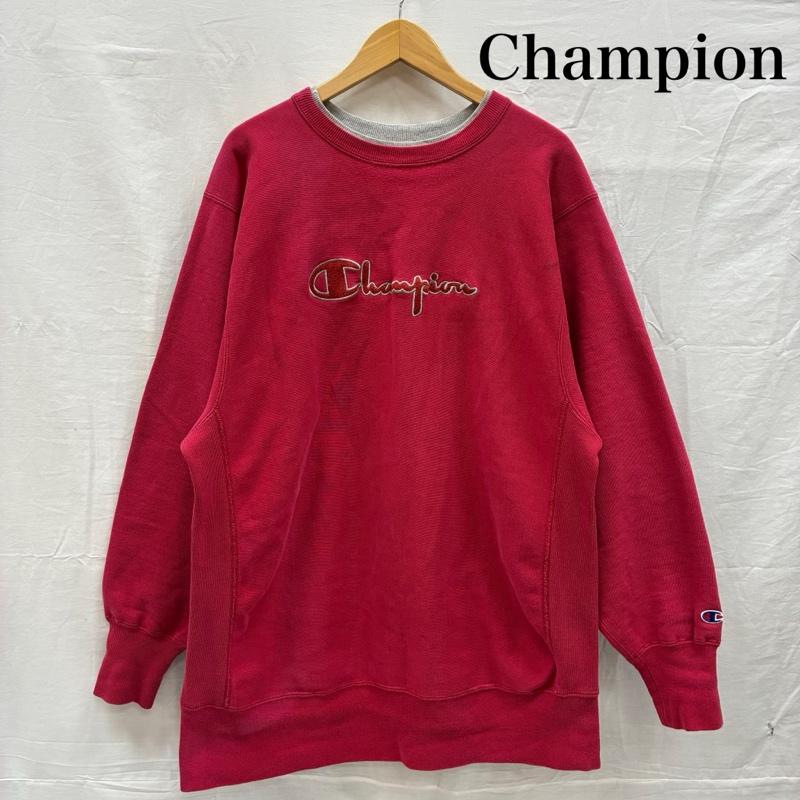 チャンピオン Champion トレーナー 長袖 90s 00s USA製 REVERSE WEAVE リバースウィーブ スウェット トレーナー XXL ロゴ、文字 X 刺繍 赤 / レッド / red メンズ USED 古着 中古 50150772
