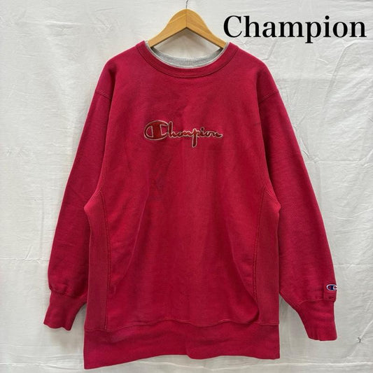 チャンピオン Champion トレーナー 長袖 90s 00s USA製 REVERSE WEAVE リバースウィーブ スウェット トレーナー XXL ロゴ、文字 X 刺繍 赤 / レッド / red メンズ USED 古着 中古 50150772